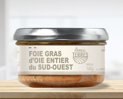 Bloc de foie gras entier d'oie en conserve et bocal