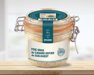 Foie Gras Entier de canard en conserve - bocal 350 g. - La Ferme du Foie  Gras