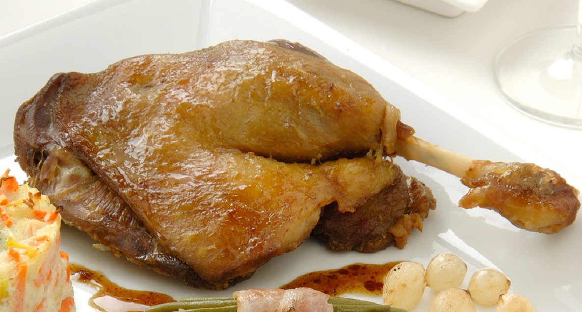 Cuisses de canard confites sauce barbecue aux herbes